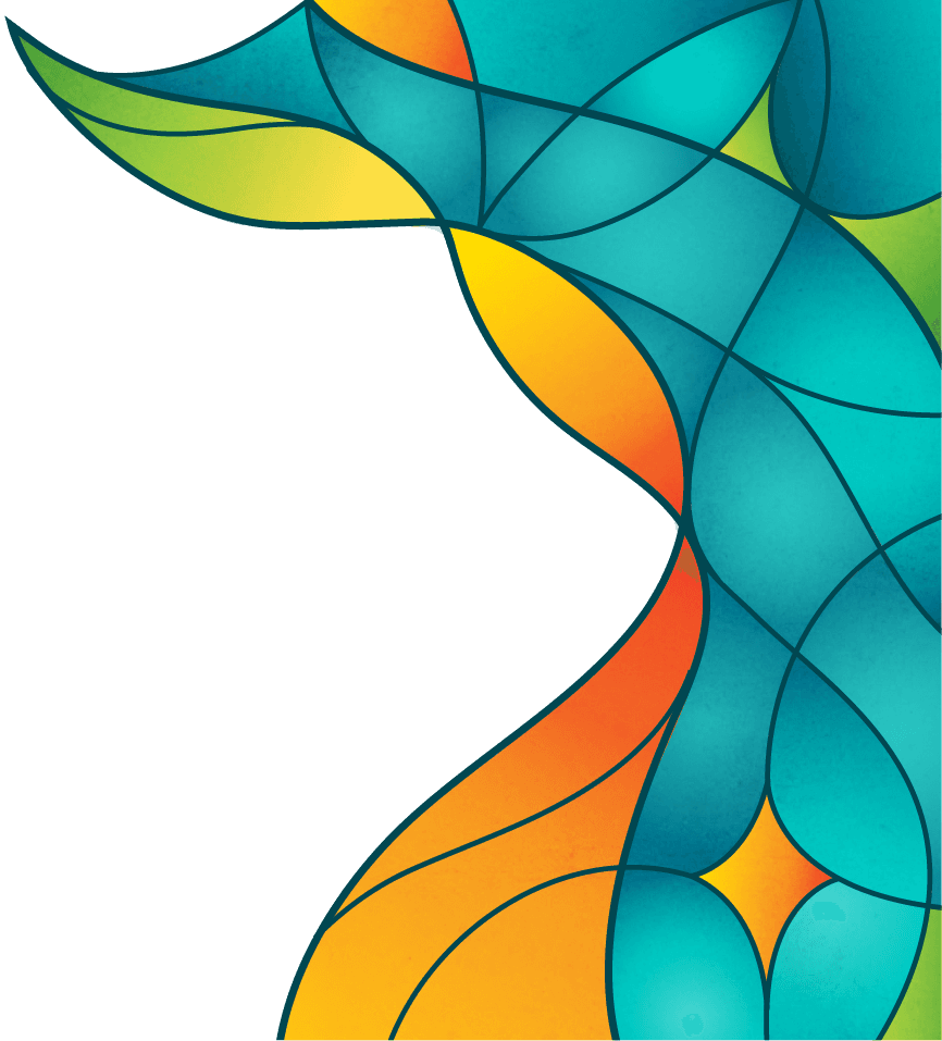 SC27 stained glass theme graphic